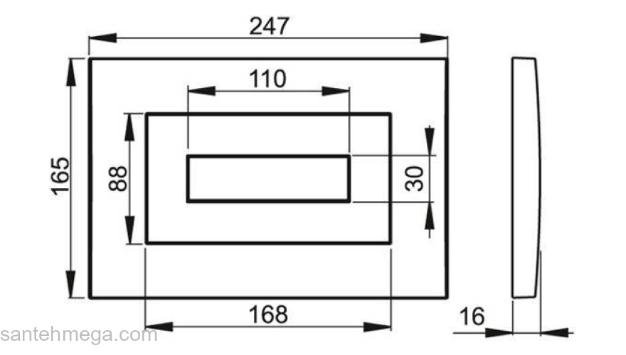 Клавиша смыва AlcaPlast M478. Фото