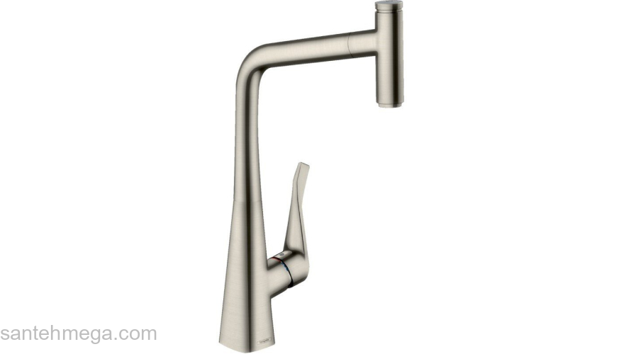 Смеситель для кухни Hansgrohe Metris Select сталь 14884800. Фото