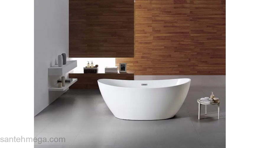 Ванна акриловая Azario GOLDFIELD 1700х750х650 свободностоящая, в комплекте с сифоном и металлической рамой GOL17075. Фото