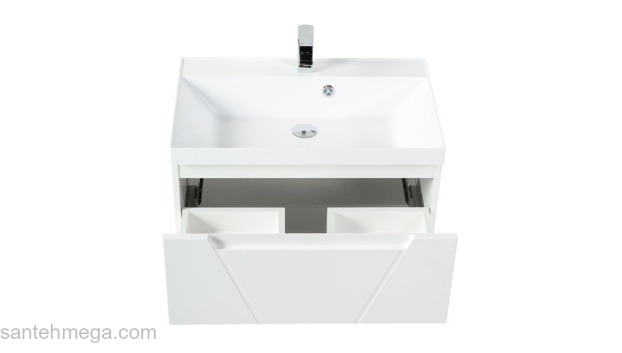 Тумба под раковину подвесная BELBAGNO VITTORIA-700-2C-SO-BO-P Bianco Opaco. Фото