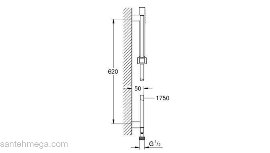 Душевой гарнитур GROHE Euphoria Cube 27937000. Фото