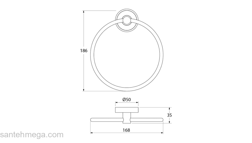 Полотенцедержатель IDDIS Calipso CALSBO0i51 для ванной комнаты. Фото