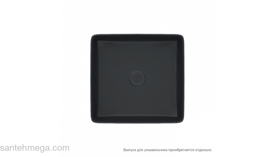 Умывальник накладной IDDIS Bridge 39х39 BRIBM04i27 Черный матовый. Фото