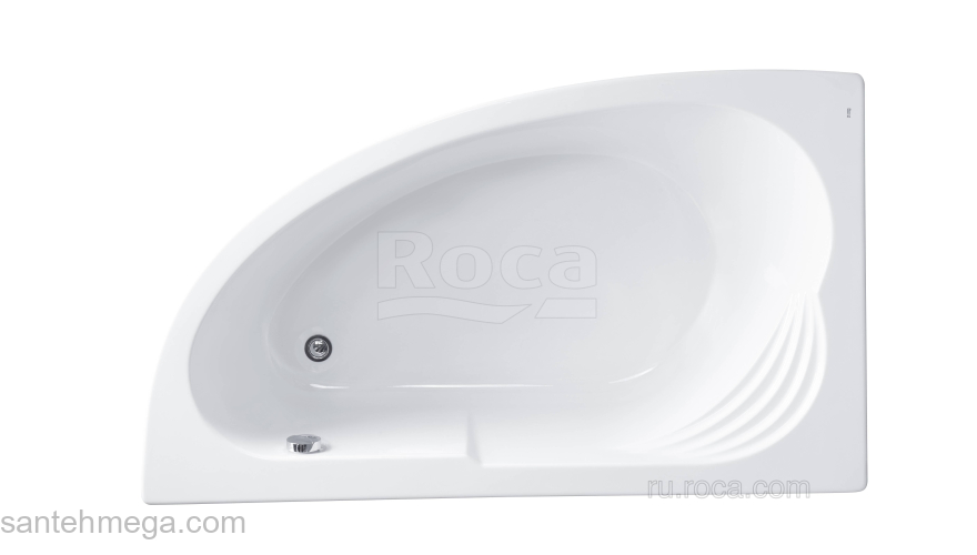 Ванна ROCA Merida 170х100 асимметричная левая белая ZRU9302992. Фото