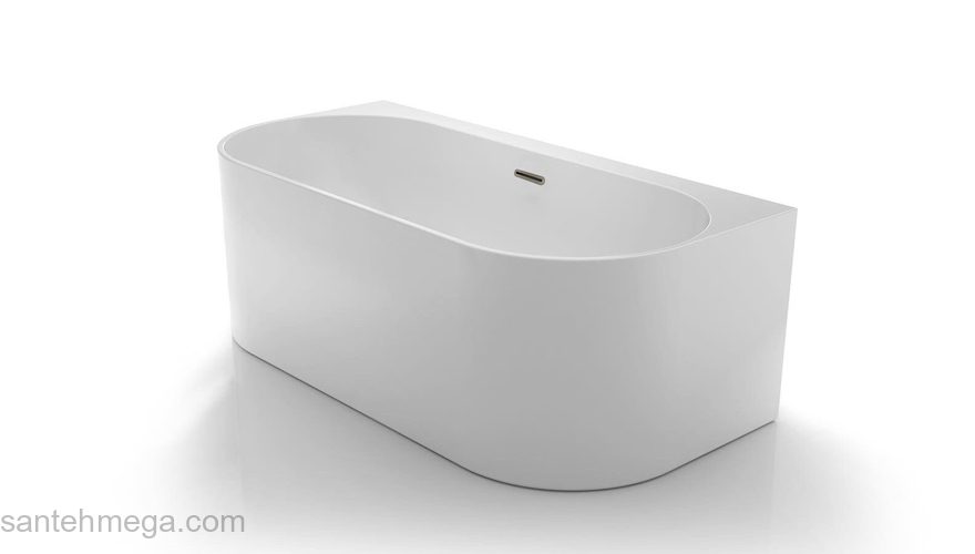 Ванна акриловая Azario BRADFORD 1700х800х580 пристенная, в комплекте с сифоном и металлической рамой BRA17080. Фото