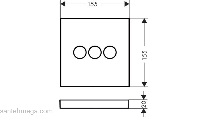 Запорный/переключающий вентиль Hansgrohe ShowerSelect 15764000. Фото