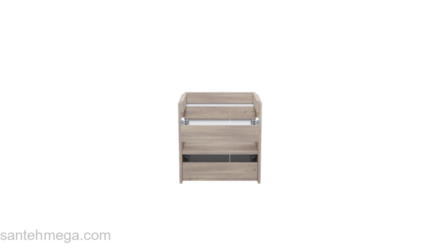 Тумба подвесная с дверцами 50 см белая/под дерево Zodiac IDDIS ZOD5AD0i95 подходит ум. 3505000i28. Фото