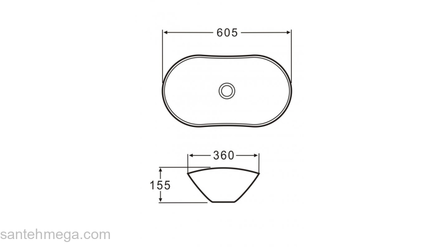 Раковина накладная BELBAGNO 60х37 BB1404-H316 бежевая матовая. Фото