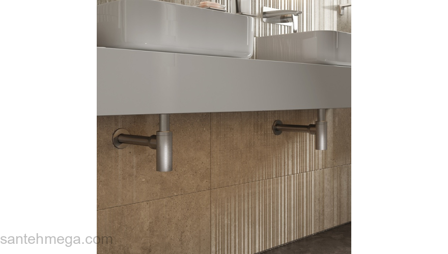 Бутылочный сифон для умывальника сатин Optima Home IDDIS OPTBN00i84. Фото