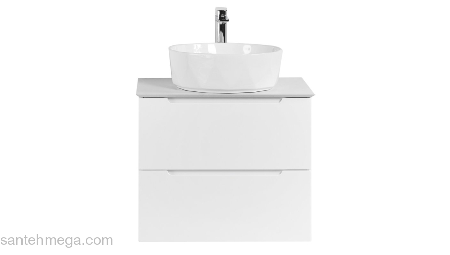 Тумба под раковину подвесная BELBAGNO ETNA-600-2C-SO-BL-P Bianco Lucido. Фото