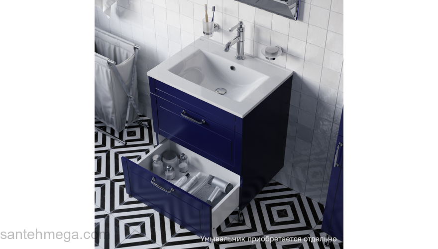 Тумба напольная 60 см синий Oxford IDDIS,OXF60N0i95 подходит умыв. 0136000i28. Фото