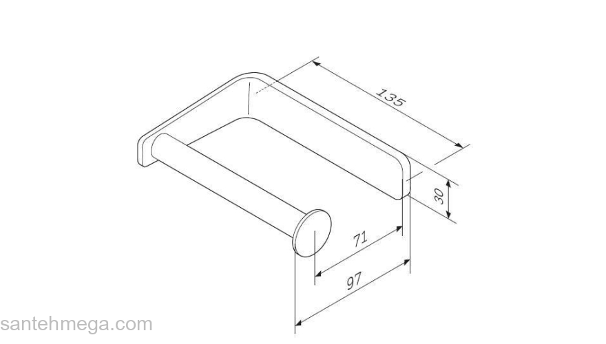Держатель для туалетной бумаги AM.PM Inspire 2.0 A50A34100 для ванной комнаты. Фото