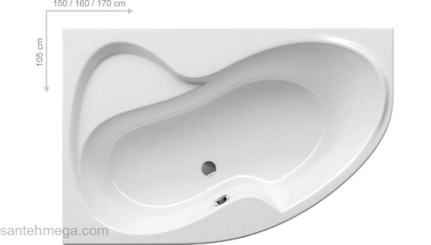 Ванна RAVAK Rosa II 160x105 CM21000000 левая. Фото