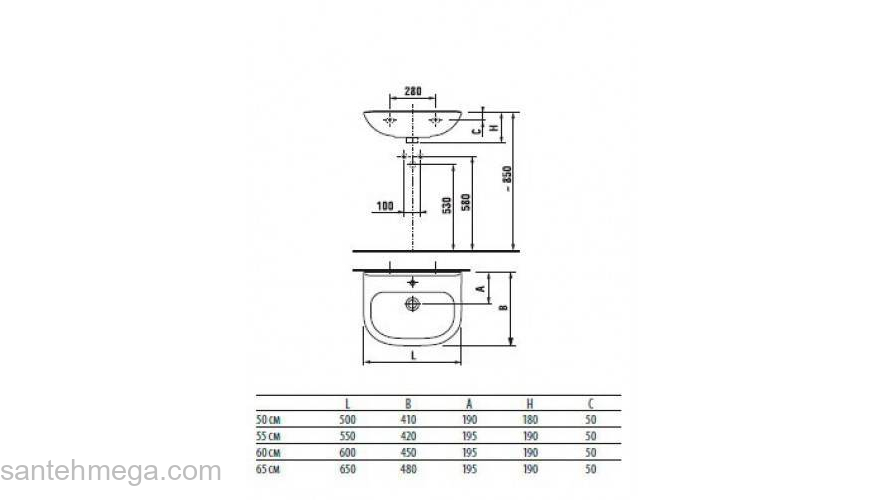Раковина 55х42 JIKA OLYMP 1061.2.000.104.1. Фото