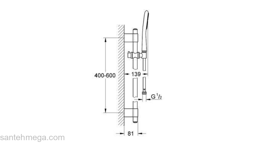 Душевой гарнитур GROHE Rainshower Icon 27378000. Фото