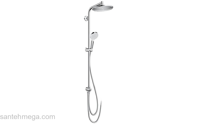 Душевая система Hansgrohe Crometta S 240 1jet Showerpipe Reno 27270000. Фото