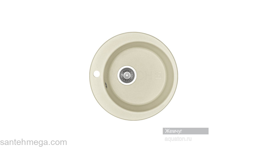Мойка для кухни Акватон Иверия круглая жемчуг 1A711032IV240. Фото
