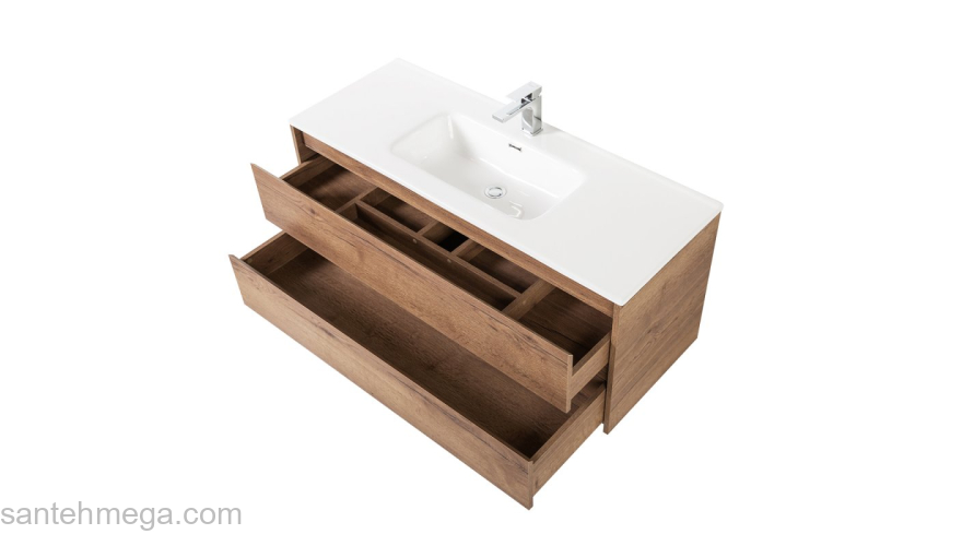 Тумба под раковину подвесная BELBAGNO KRAFT-1200-2C-SO-RT Rovere Tabacco. Фото