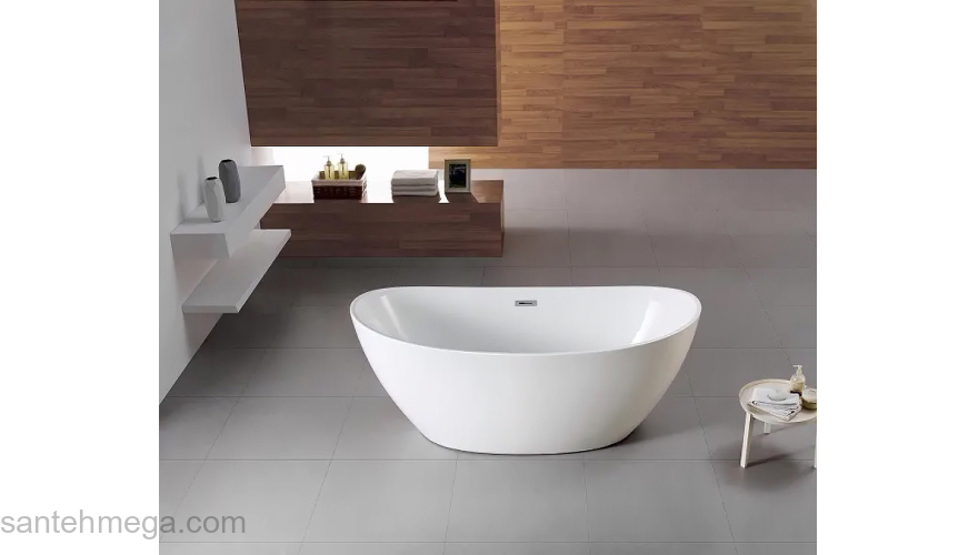 Ванна акриловая Azario GOLDFIELD 1700х750х650 свободностоящая, в комплекте с сифоном и металлической рамой GOL17075. Фото