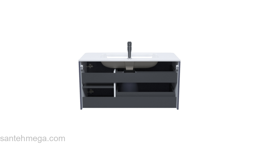 Тумба с умывальником подвесная 100 см темно-серый Edifice IDDIS EDI10D0i95K  подходит умыв. 0101000i28. Фото