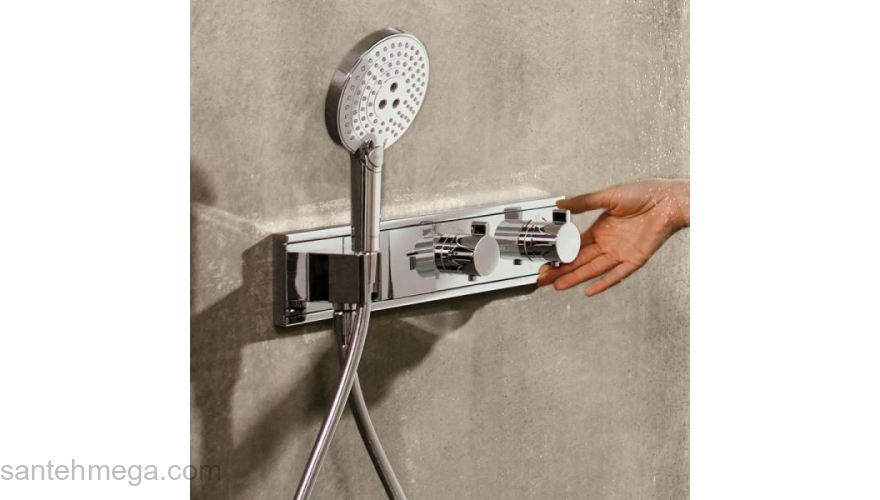 Термостат для душа Hansgrohe RainSelect 15355400 на 2 потребителя. Фото