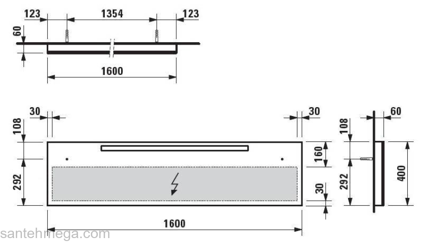 Зеркало LAUFEN Alessi 160 4.4844.1.097.200.1. Фото