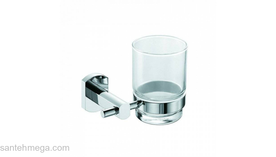 Подстаканник стекло латунь Tasman MILARDO T051MI для ванной комнаты. Фото