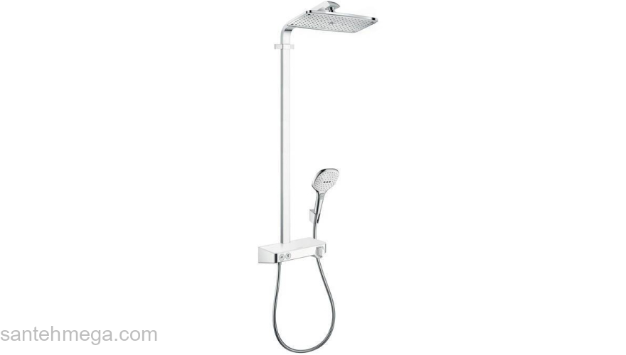 Душевая система HANSGROHE Raindance Select E 360 Showerpipe EcoSmart 27287000. Фото