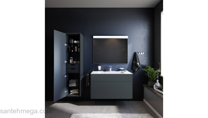 База под раковину подвесная 100 см, 3 ящика, графит матовый AM.PM Inspire 2.0 M50AFHX1003GM. Фото