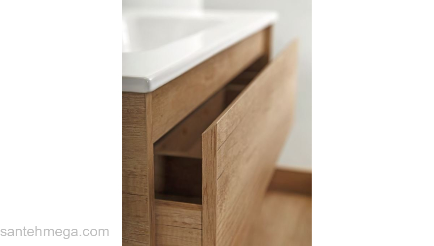 Тумба под раковину подвесная BELBAGNO KRAFT-1000-2C-SO-RNN Rovere Nebrasca Nature. Фото