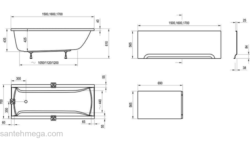 Ванна RAVAK Classic 150х70 C521000000. Фото