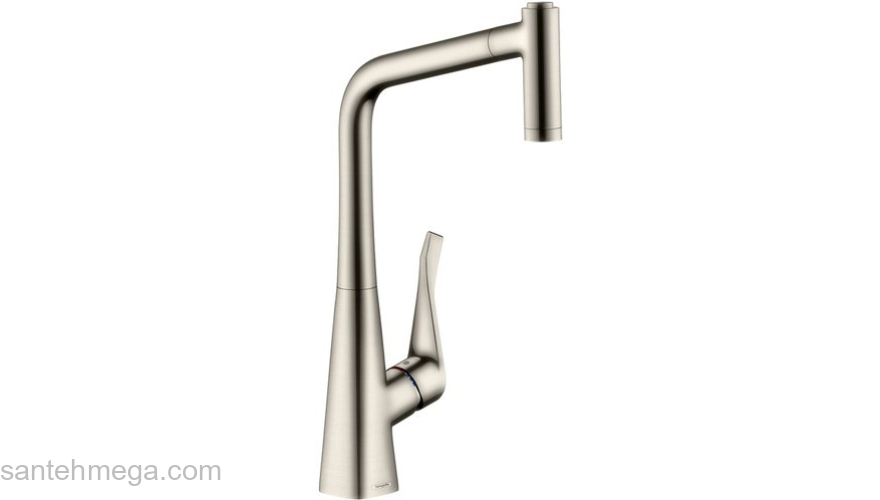 Смеситель для кухни Hansgrohe Metris сталь 14820800. Фото