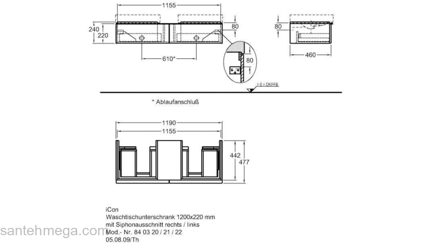 Тумба под раковину KERAMAG Icon 840122000. Фото
