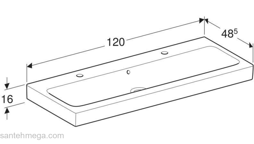 Раковина GEBERIT Icon 120x48 124020000. Фото