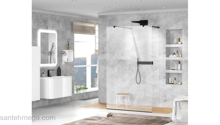 Душевая перегородка CEZARES Liberta LIBERTA-L-2-120-C-NERO