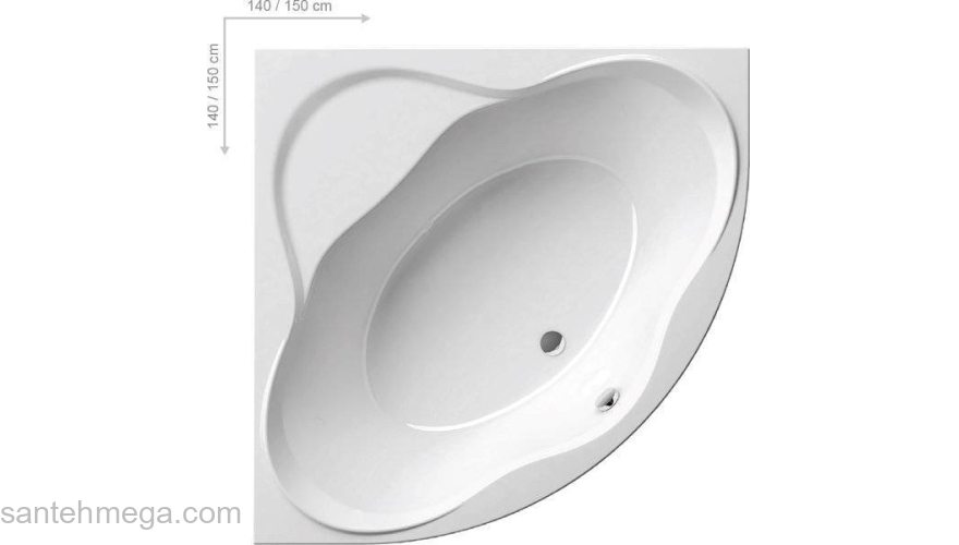 Ванна RAVAK New Day 140х140 C651000000. Фото