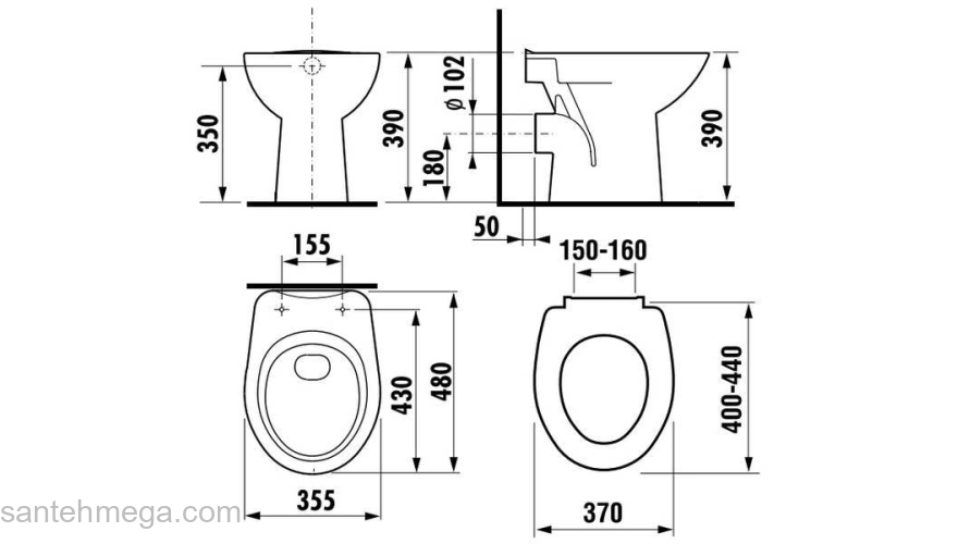 Унитаз напольный пристенный JIKA ZETA 2239.6.000.000.1. Фото