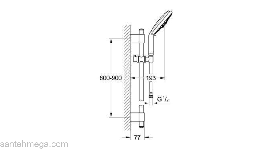 Душевой гарнитур GROHE Rainshower 28763001. Фото