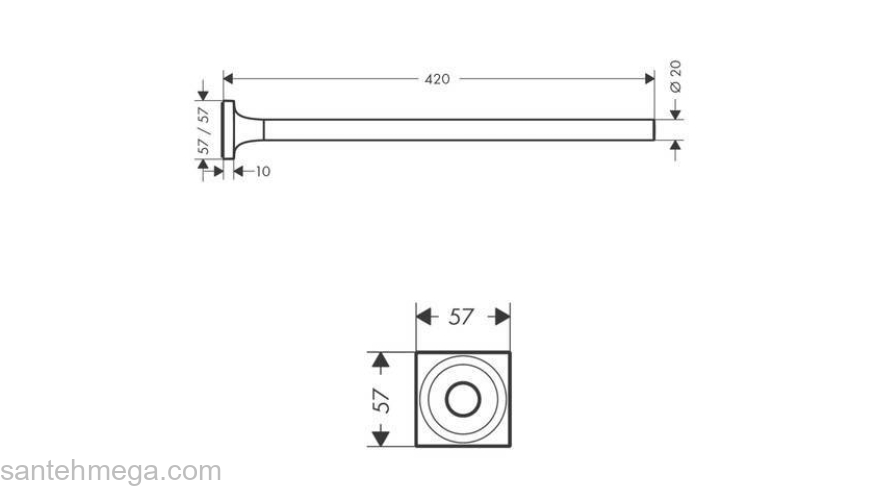 Полотенцедержатель AXOR Starck Organic 42720000 для ванной комнаты. Фото