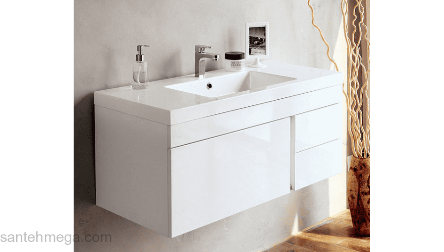 Тумба под раковину подвесная BELBAGNO Luce 100 BB1000VAC/BL. Фото