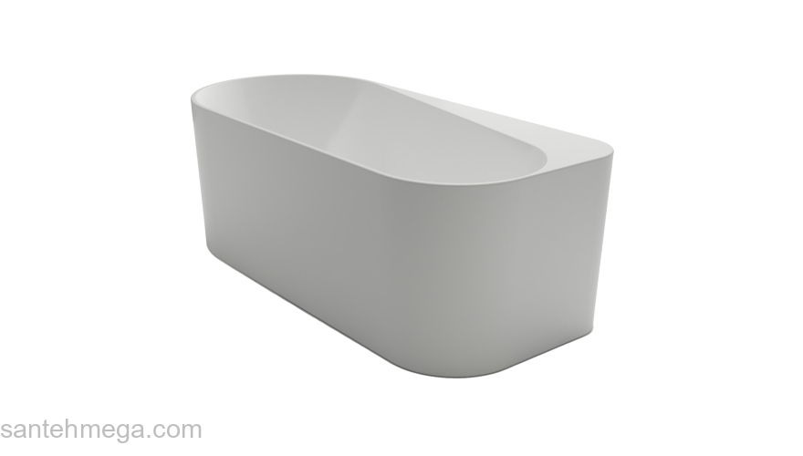 Ванна акриловая AZARIO FANO 1700х800х600 пристенная, в комплекте с сифоном и металлической рамой, правая FAN17080 R. Фото