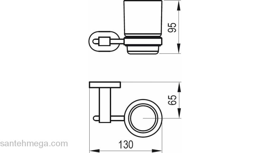 Держатель со стаканом RAVAK CR 210.00 X07P188 для ванной комнаты. Фото