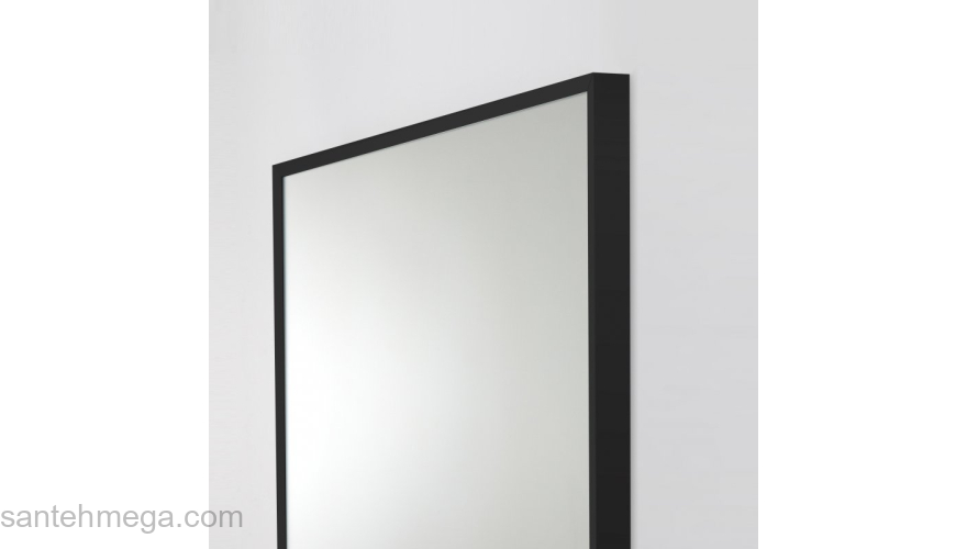 Зеркало в алюминиевой раме BELBAGNO SPC-AL-600-800 Nero. Фото