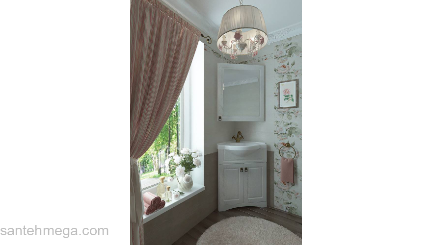 Тумба угловая с раковиной SFARZOSO Florencia 65. Фото