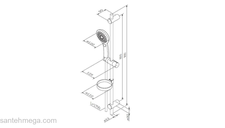 Душевой комплект AM.PM Inspire 2.0 F0150A000. Фото