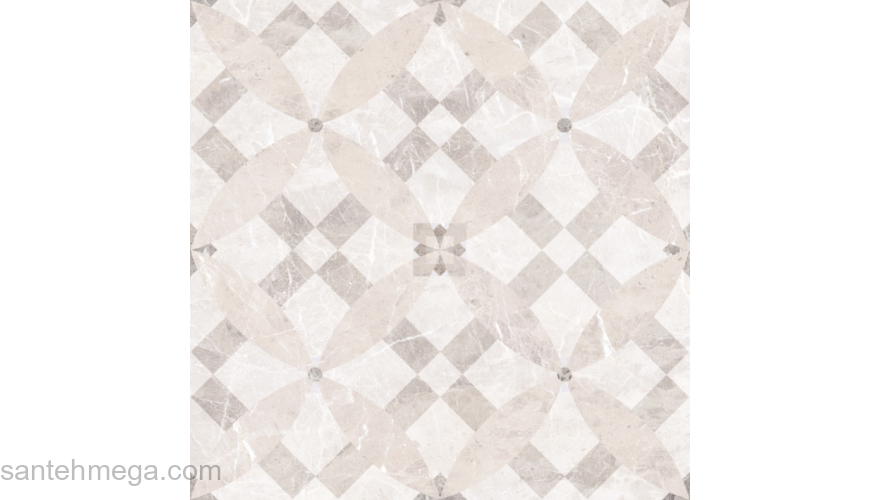 Керамин Керамический гранит Рива 3Д светло-бежевый с рисунком. Фото