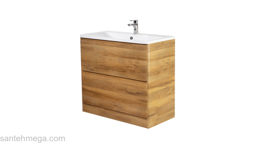 Тумба под раковину напольная BELBAGNO ALBANO-800-2C-PIA-RR Rovere Rustico. Фото