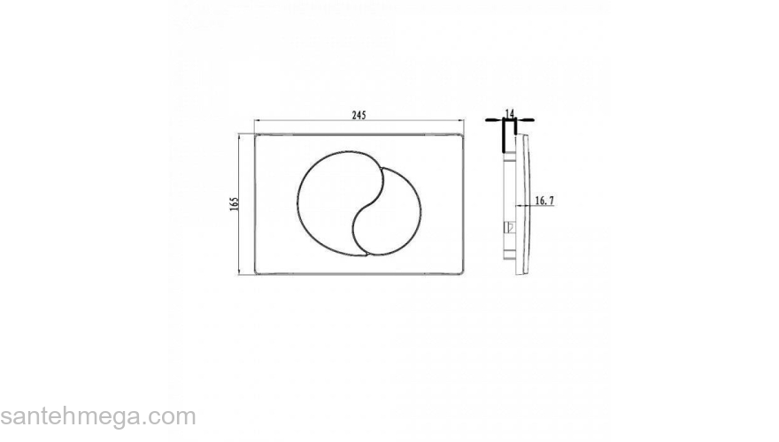 Клавиша смыва хром Neofix 021 IDDIS NEO21CHI77. Фото