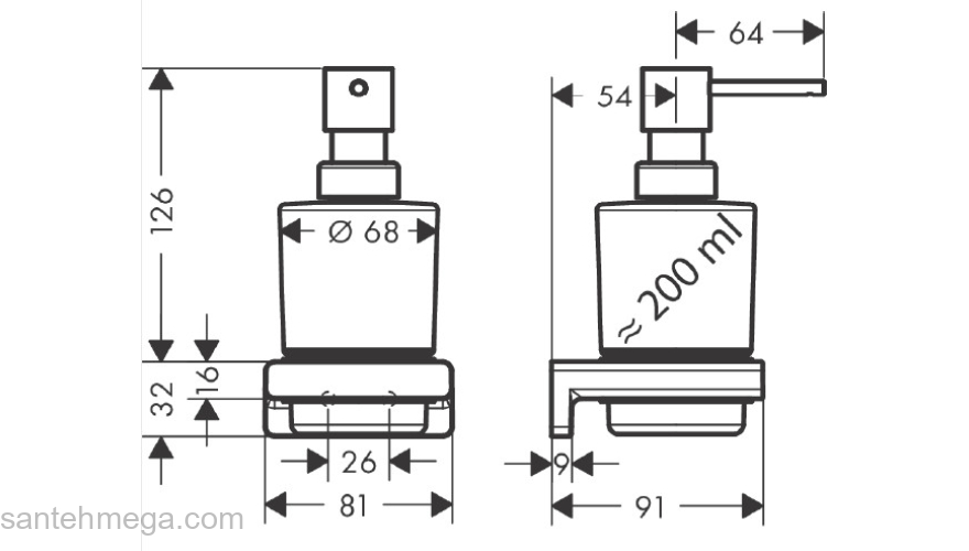 Диспенсер для жидкого мыла AddStoris Hansgrohe 41745990, полированное золото для ванной комнаты. Фото