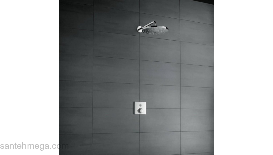 Термостат с запорным вентилем Hansgrohe ShowerSelect 15762000. Фото